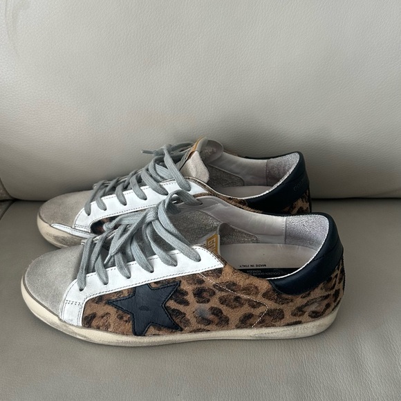 Golden Goose Gray and Leopard Sneakers - Picture 3 of 6
